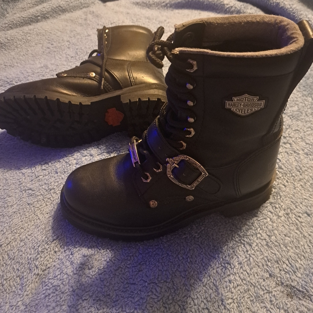 Harley Davidson Women Faded Glory Leather Riding Boot